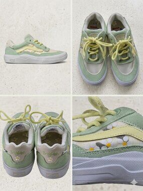 Vans Skate Wayvee Brighton Zeuner Sneakers Pastel Green Size 8.5 Like New